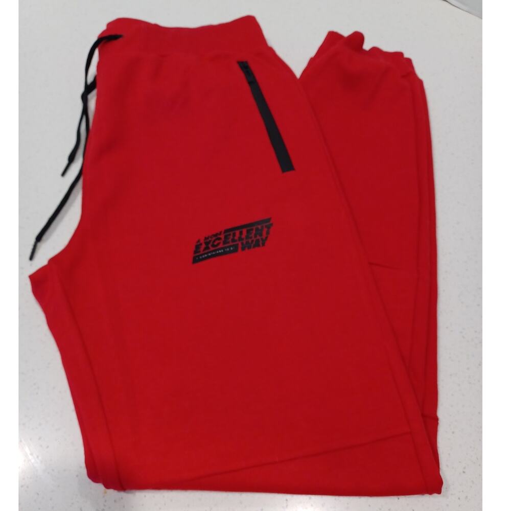 Nice RIFLESSI Jogger Activewear Pants Unisex Red Size 2XL